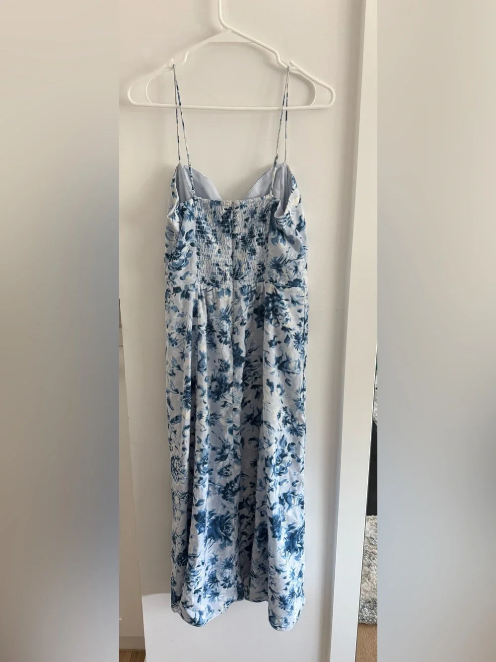Abercrombie & Fitch Blue and White Floral Maxi Slip Dress